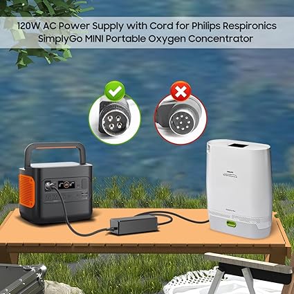 19V 4Pin Portable Oxygen Concentrator 1116819 DC Adapter Compatible with Philips Respironics SimplyGo Mini POC 1113601 1 19V 4Pin Portable Oxygen Concentrator 1116819 DC Adapter Compatible with Philips Respironics SimplyGo Mini POC 1113601 1