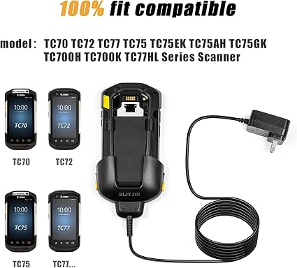 for Zebra Scanner TC77 Charger: for Symbol TC70 TC72 TC75 TC70X TC75X TC77HL TC720L PDA Barcode Scanners with 5.74ft Cab for Zebra Scanner TC77 Charger: for Symbol TC70 TC72 TC75 TC70X TC75X TC77HL TC720L PDA Barcode Scanners with 5.74ft Cab