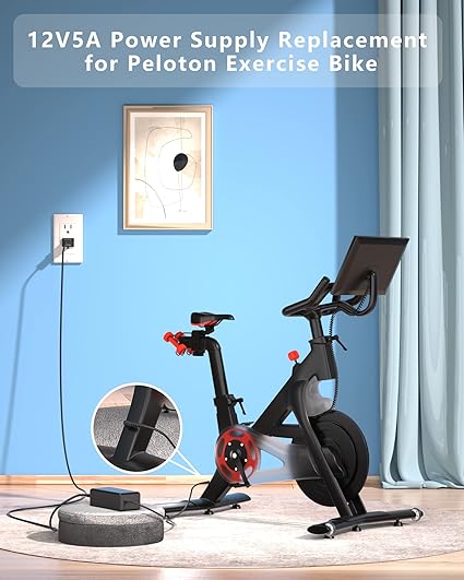 Compatible with Peloton Power Cord Replacement for Peloton Bike Power Cord Replacement Charger Cord 12V 4.17A Exercise B Compatible with Peloton Power Cord Replacement for Peloton Bike Power Cord Replacement Charger Cord 12V 4.17A Exercise B