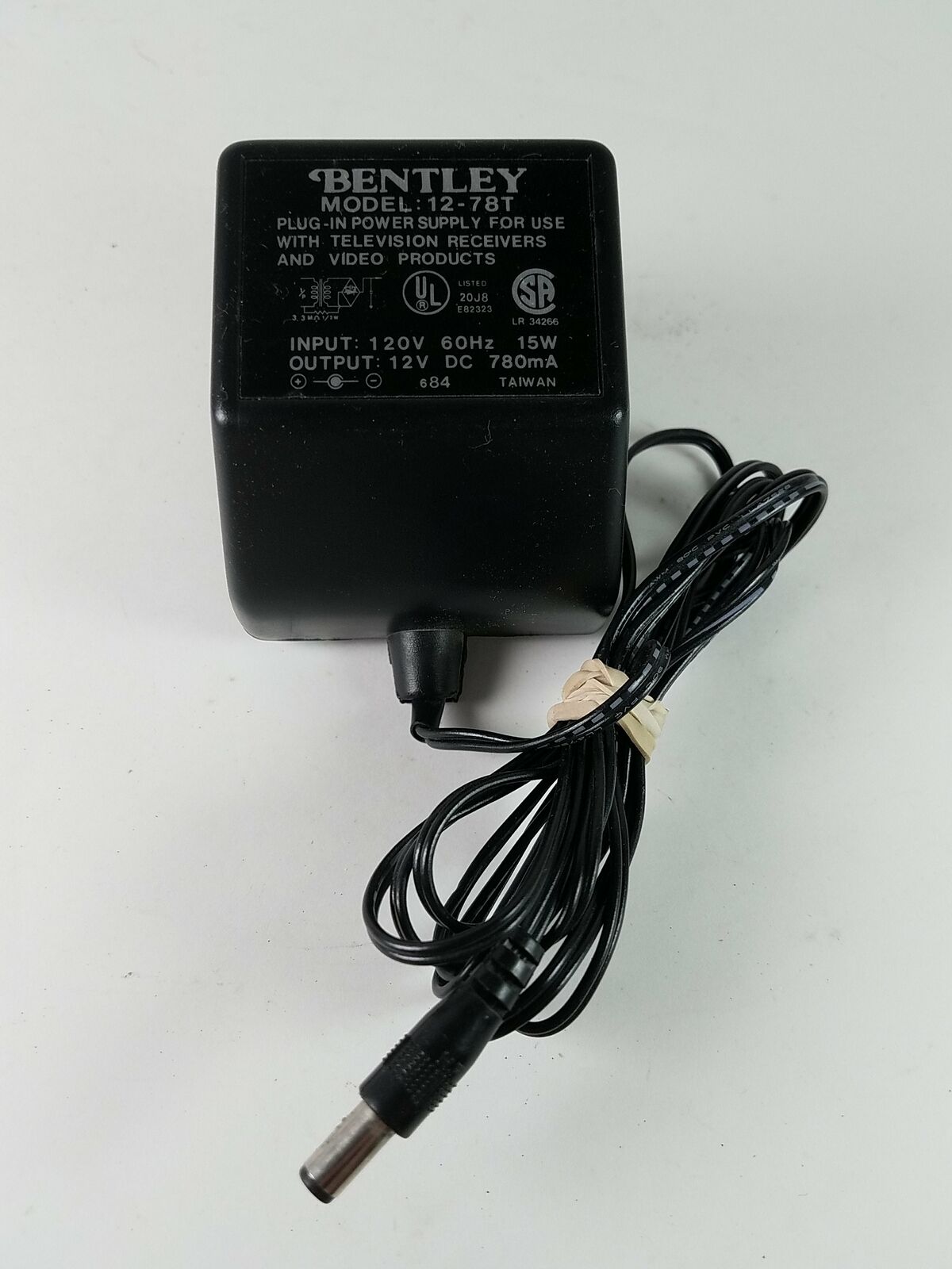 Bentley 12-78T Power Supply 12VDC 780mA Brand: Bentley Location: RS545 MPN: 12-78T Output Current: 780mA Output V Bentley 12-78T Power Supply 12VDC 780mA Brand: Bentley Location: RS545 MPN: 12-78T Output Current: 780mA Output V