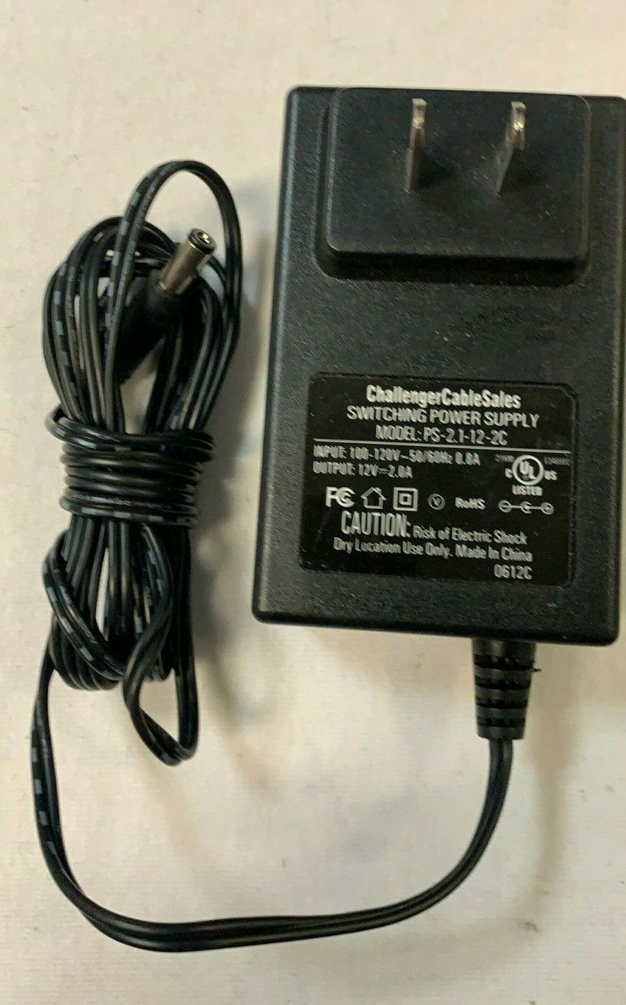 New, Challenger Cable, Power Supply PS-2.1-12-2C 12V 2.0A. Adapter. Type: Adapter Connector A: PS/2 Features: P New, Challenger Cable, Power Supply PS-2.1-12-2C 12V 2.0A. Adapter. Type: Adapter Connector A: PS/2 Features: P
