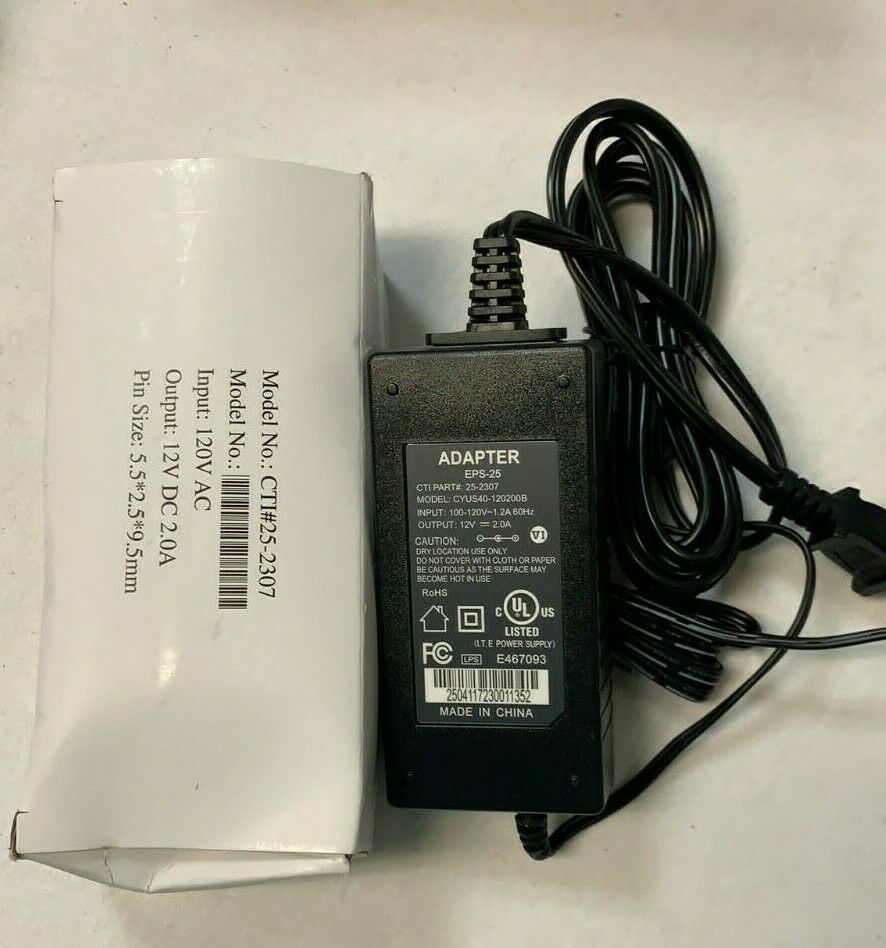 New. Adapter Comcast EPS-25 CTI# 25-2307 Model CYUS40-120200B Output: 12V 2A Type: Adapter Output Voltage: 12 V Bran New. Adapter Comcast EPS-25 CTI# 25-2307 Model CYUS40-120200B Output: 12V 2A Type: Adapter Output Voltage: 12 V Bran