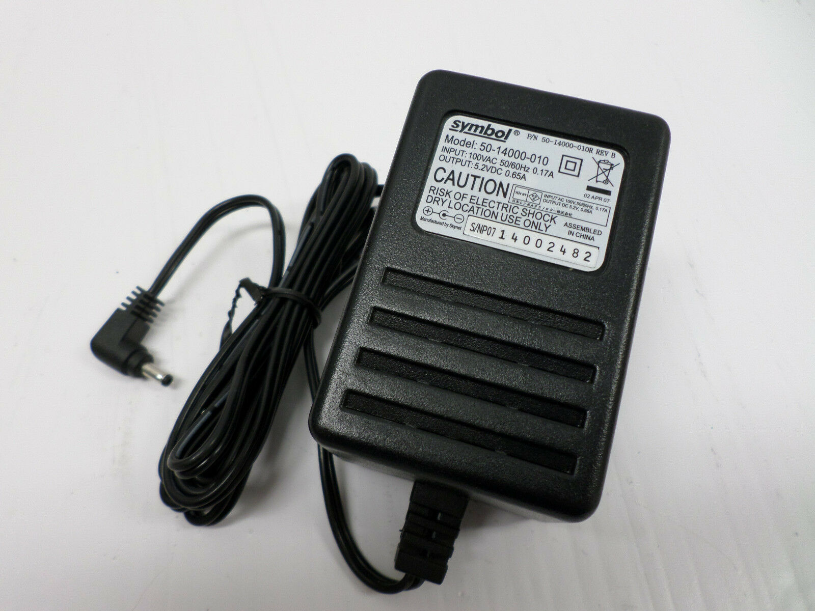 Motorola Symbol AC Power Adapter 5.2V .65A For LS1203 Scanners 50-14000-010R MPN: 50-14000-010R Model: 50-14000-010 Motorola Symbol AC Power Adapter 5.2V .65A For LS1203 Scanners 50-14000-010R MPN: 50-14000-010R Model: 50-14000-010