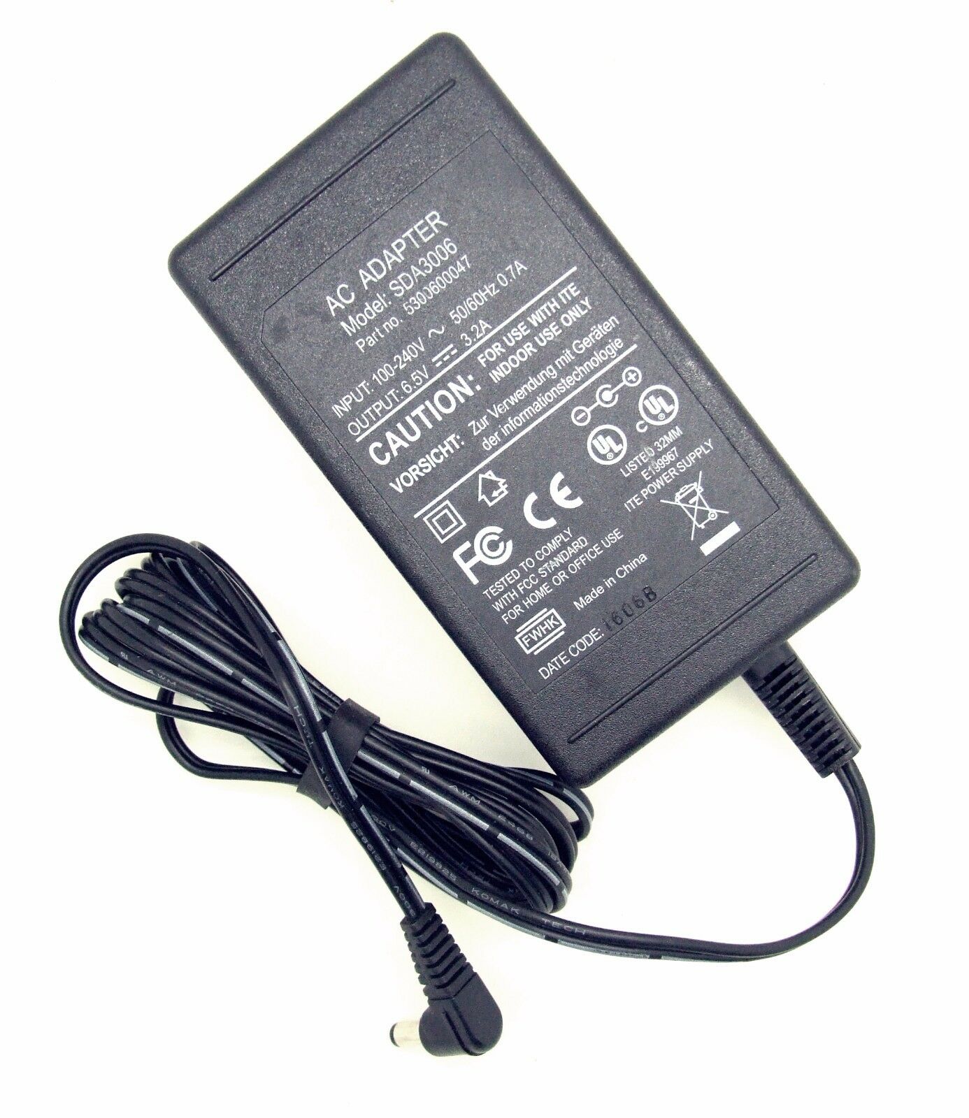 Original Alimentation Friwo sda3006 6,5v 3,2a AC adapter 3032510243 Herstellernummer: nicht zutreffend Marke: Friwo Original Alimentation Friwo sda3006 6,5v 3,2a AC adapter 3032510243 Herstellernummer: nicht zutreffend Marke: Friwo