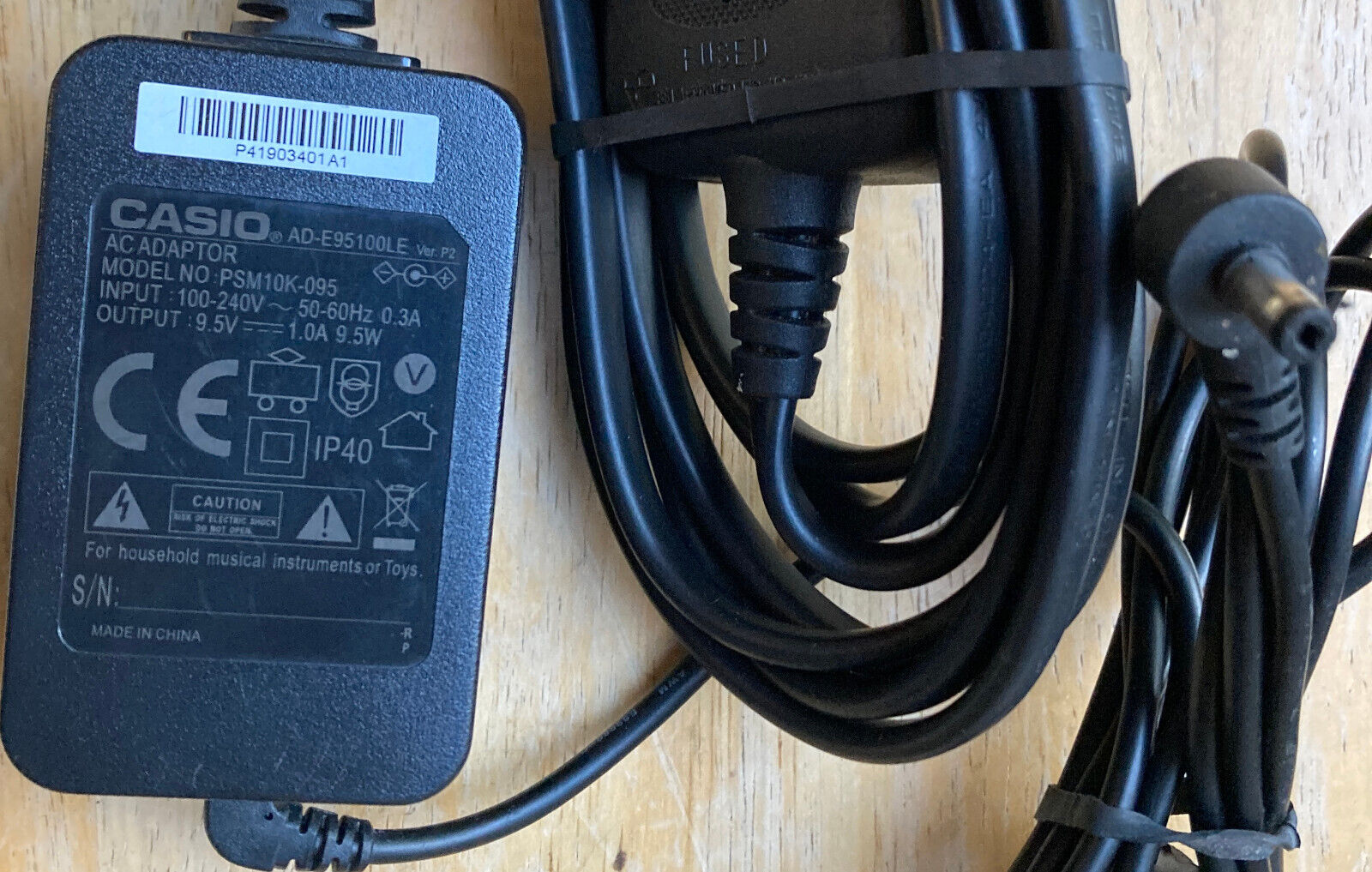 Genuine Casio 9.5V AD-E95100LE PSM10E-09 Keyboard Power Supply Adapter mains PSU Brand: Casio Compatible Brand: Cas Genuine Casio 9.5V AD-E95100LE PSM10E-09 Keyboard Power Supply Adapter mains PSU Brand: Casio Compatible Brand: Cas