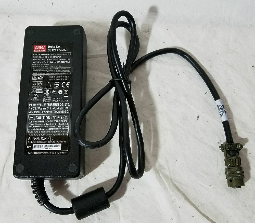 Mean Well GS120A24-R7B AC-to-DC Switching Table-Top Power Supply 24V 5.0 Amp Maximum Voltage Output: 120 V Maximum Cu Mean Well GS120A24-R7B AC-to-DC Switching Table-Top Power Supply 24V 5.0 Amp Maximum Voltage Output: 120 V Maximum Cu
