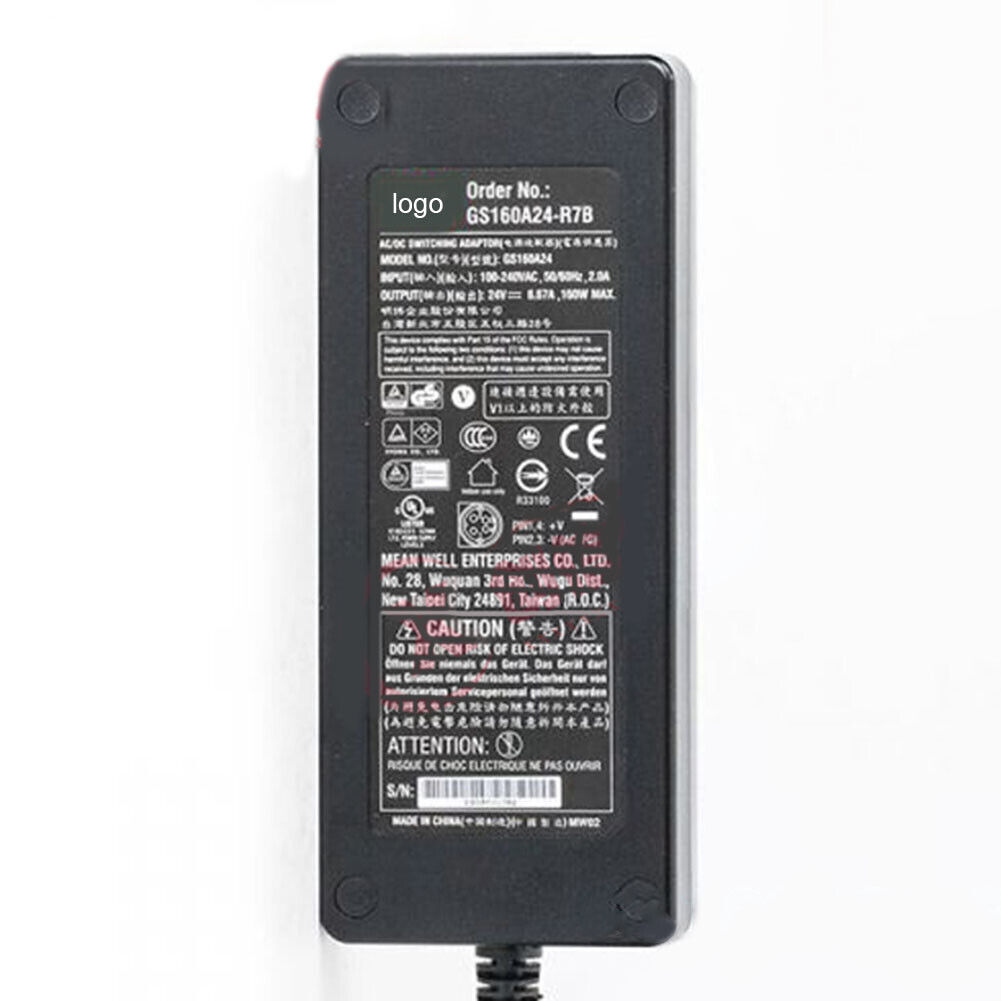 GST160A24-R7B Power Adapter Charger for MW PFC GS160A24-R7B 160W 24V 6.67A Interface: American plug Country/Region o GST160A24-R7B Power Adapter Charger for MW PFC GS160A24-R7B 160W 24V 6.67A Interface: American plug Country/Region o