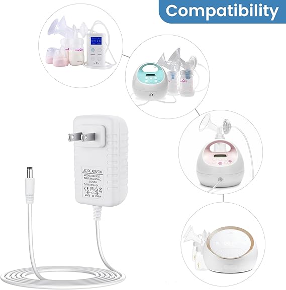 12V Charger Replacement for Spectra Breast Pump S1, S2 Plus, S3 Pro, 9 Plus, 6ft Charging Power Cord Compatible with Sp 12V Charger Replacement for Spectra Breast Pump S1, S2 Plus, S3 Pro, 9 Plus, 6ft Charging Power Cord Compatible with Sp