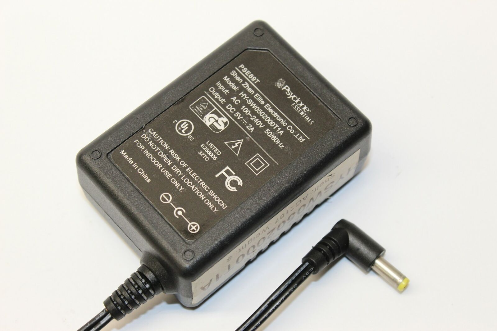 Psyclone HY-SW0502000T1A Power Supply Adapter Output DC 5V 2A Transformer Brand Psyclone Type Transformer MPN HY-SW0502 Psyclone HY-SW0502000T1A Power Supply Adapter Output DC 5V 2A Transformer Brand Psyclone Type Transformer MPN HY-SW0502
