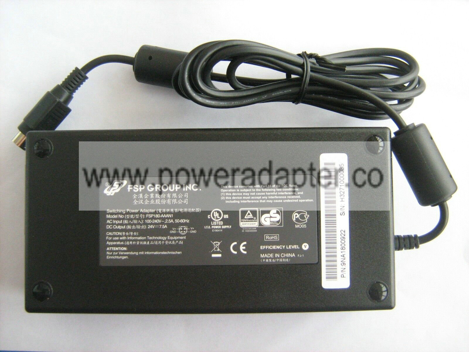 Genuine FSP FSP180-AAAN1 180W 24V 7.5A Power Supply AC DC Adapter FSP180-AAA Genuine FSP FSP180-AAAN1 180W 24V 7.5A P Genuine FSP FSP180-AAAN1 180W 24V 7.5A Power Supply AC DC Adapter FSP180-AAA Genuine FSP FSP180-AAAN1 180W 24V 7.5A P