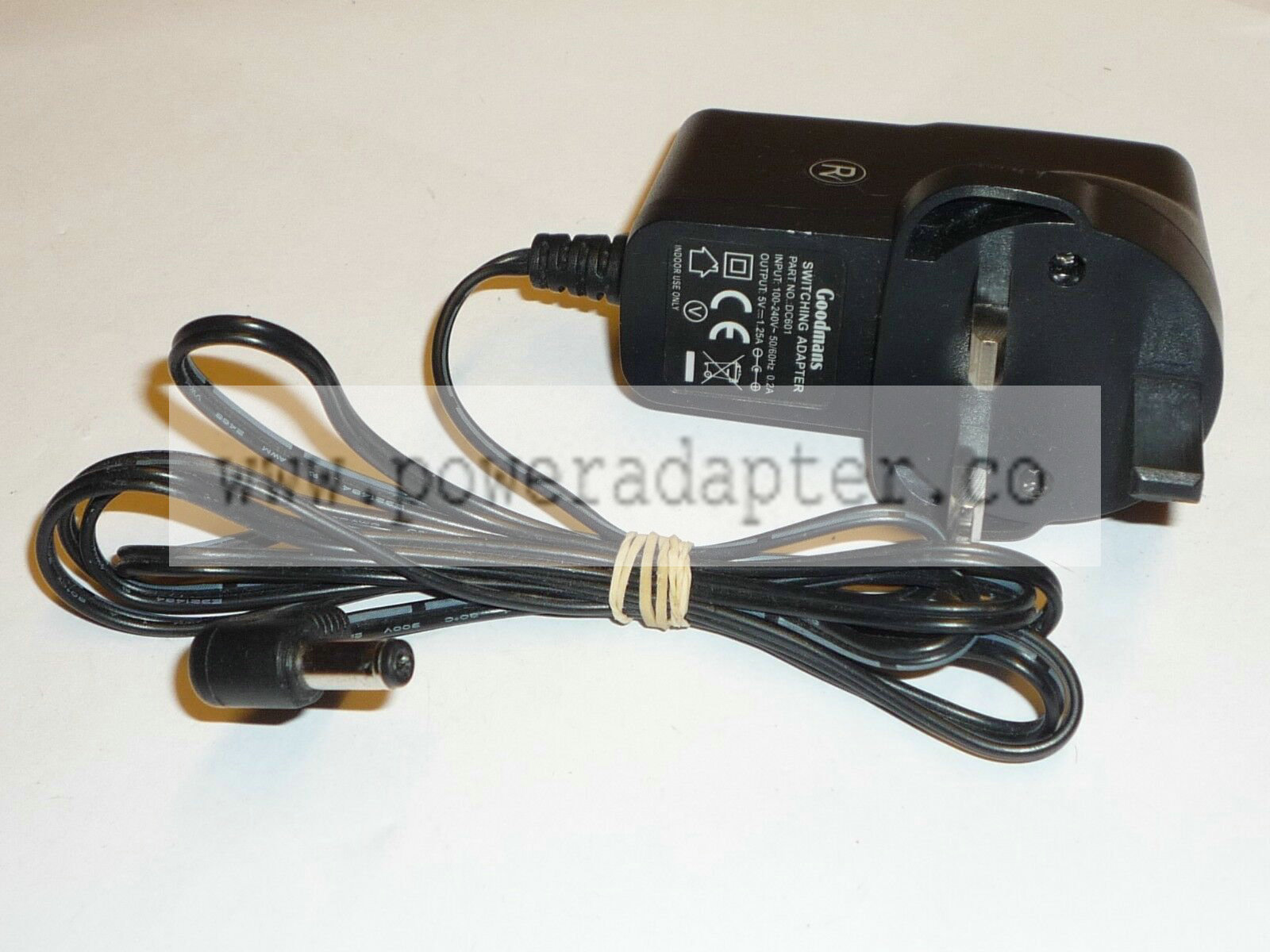 GENUINE GOODMANS ADAPTER POWER SUPPLY ADAPTOR 5V 1.25A DC601 output: 5v 1.25A DC one year warranty and 30days mon GENUINE GOODMANS ADAPTER POWER SUPPLY ADAPTOR 5V 1.25A DC601 output: 5v 1.25A DC one year warranty and 30days mon