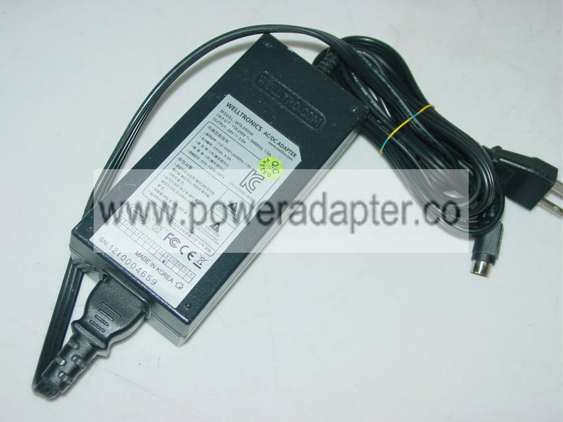Original Weltronics WTS-2405W/S AC Adapter Power Supply Charger 24V DC 5.0A 4-Pin Din Original OEM Weltronics WTS-2405 Original Weltronics WTS-2405W/S AC Adapter Power Supply Charger 24V DC 5.0A 4-Pin Din Original OEM Weltronics WTS-2405