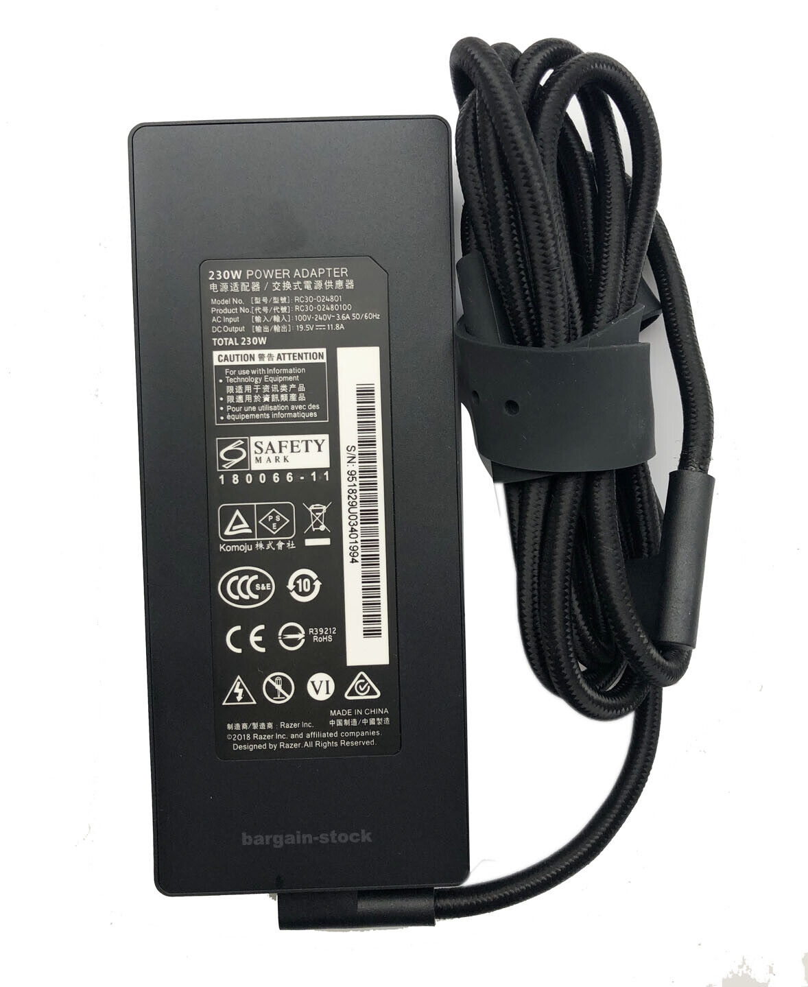 11.8A 230W AC Adapter Charger For Razer Blade 15 RZ09-0328 i7 RTX 2070 RC30-0248 Type AC & DC Compatible Brand For RAZE 11.8A 230W AC Adapter Charger For Razer Blade 15 RZ09-0328 i7 RTX 2070 RC30-0248 Type AC & DC Compatible Brand For RAZE