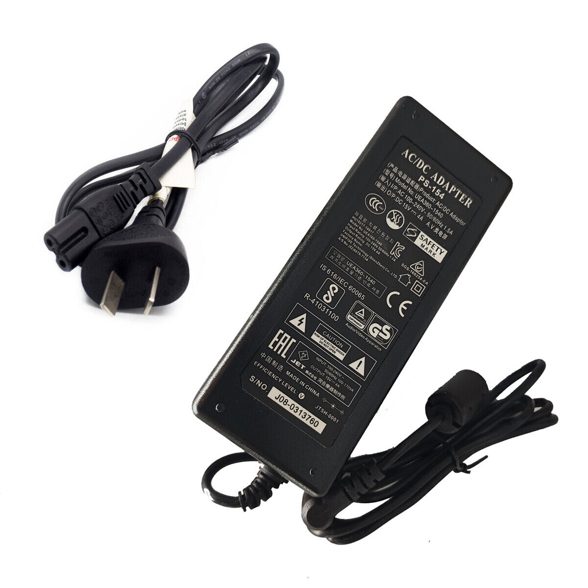 15V 4A AC Adapter for Kawai PS-154 Power Supply Cord Charger Type AC/AC Adapter Compatible Brand for Kawai UPC Does not 15V 4A AC Adapter for Kawai PS-154 Power Supply Cord Charger Type AC/AC Adapter Compatible Brand for Kawai UPC Does not
