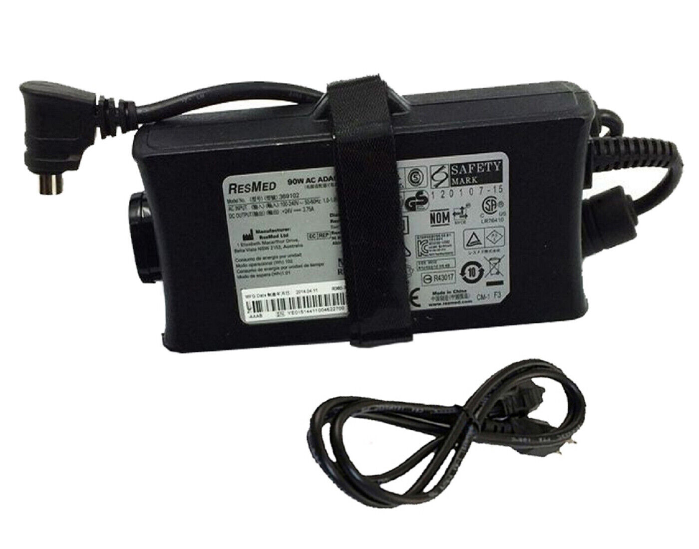 Genuine 3-Pin DIN 90W 24V 3.75A AC Adapter For Resmed S9 369102 S10 CPAP Machine Genuine Original OEM Resmed S9 369102 Genuine 3-Pin DIN 90W 24V 3.75A AC Adapter For Resmed S9 369102 S10 CPAP Machine Genuine Original OEM Resmed S9 369102