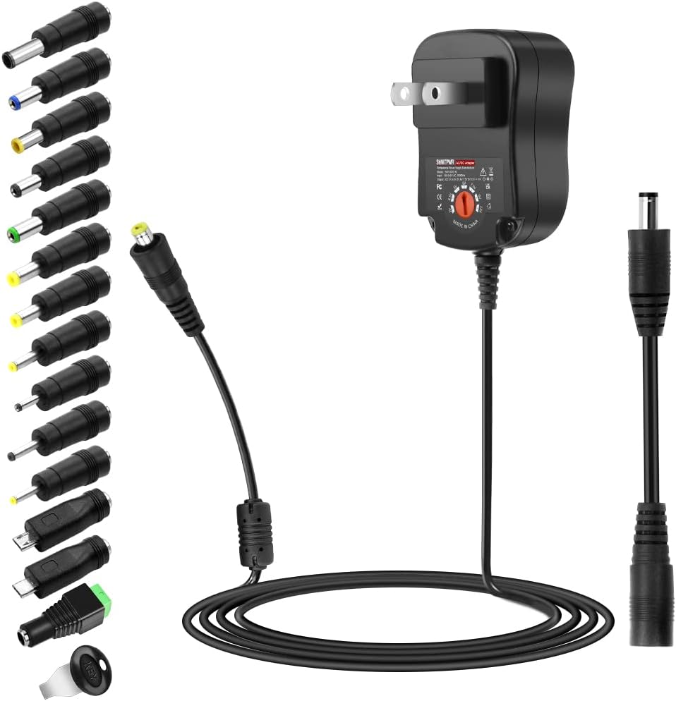3V~12V Universal Power Supply 12W 1A AC/DC Adjustable Power Adapter Transformer 100V~240V AC to DC 3V 4.5V 5V 6V 7.5V 9V 3V~12V Universal Power Supply 12W 1A AC/DC Adjustable Power Adapter Transformer 100V~240V AC to DC 3V 4.5V 5V 6V 7.5V 9V