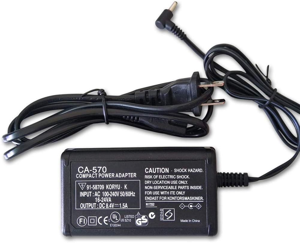 CA-570 AC Adapter Charger Compatible with Canon VIXIA HV/HF/HG Series: VIXIA HV10 VIXIA HV20 VIXIA HV30 VIXIA HF M32 VIX CA-570 AC Adapter Charger Compatible with Canon VIXIA HV/HF/HG Series: VIXIA HV10 VIXIA HV20 VIXIA HV30 VIXIA HF M32 VIX