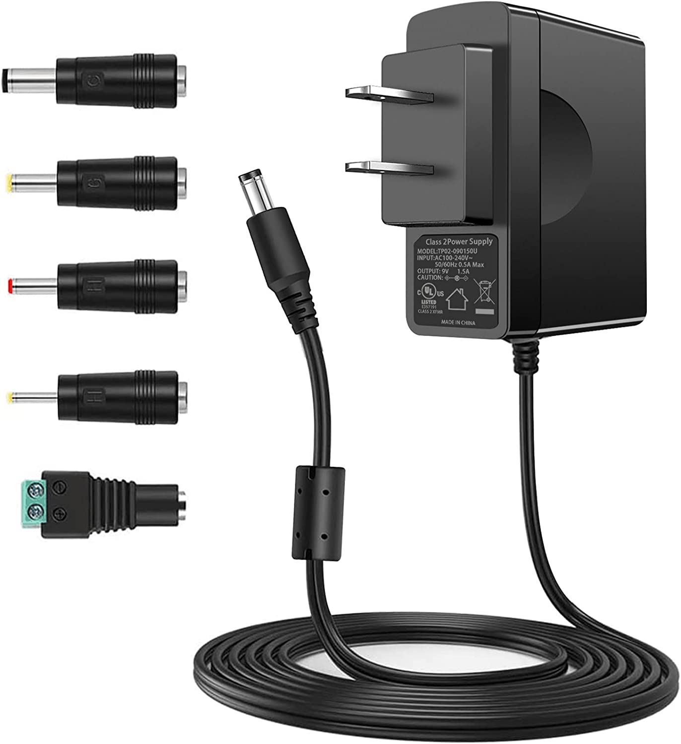 9V 1.5A Power Supply Charger Cord, 110-240Vac to DC 9Vlot 1A AC Adapter DC Plug Center Positive, for Arduino UNO R3, Sch 9V 1.5A Power Supply Charger Cord, 110-240Vac to DC 9Vlot 1A AC Adapter DC Plug Center Positive, for Arduino UNO R3, Sch