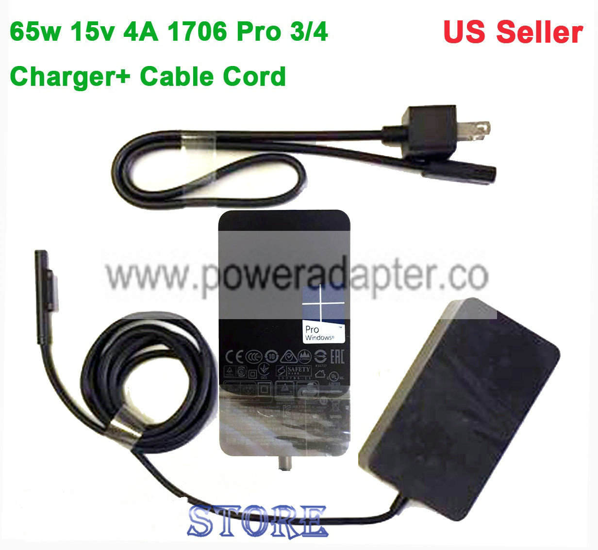 NEW Genuine Power Supply Adapter 65W 15V 4A for Microsoft Surface Book Pro 1706 Output Voltage(s): 15V UPC: Does not NEW Genuine Power Supply Adapter 65W 15V 4A for Microsoft Surface Book Pro 1706 Output Voltage(s): 15V UPC: Does not