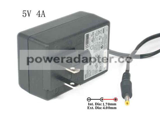 APD 5V 4A Asian Power Devices WA-20A05R AC Adapter NEW Original 4.0/1.7mm, US-2-Pin Plug, New APD 5V 4A Asian Power Devices WA-20A05R AC Adapter NEW Original 4.0/1.7mm, US-2-Pin Plug, New