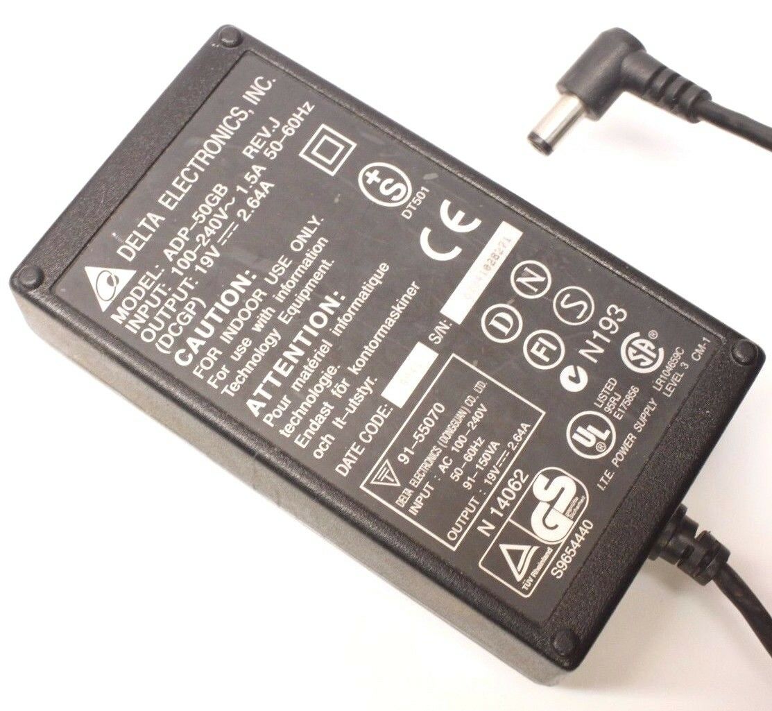 Genuine OEM Delta ADP-50GB AC DC Power Supply Adapter Charger Output 19V 2.64A Brand: Delta Type: Adapter MPN: Do Genuine OEM Delta ADP-50GB AC DC Power Supply Adapter Charger Output 19V 2.64A Brand: Delta Type: Adapter MPN: Do