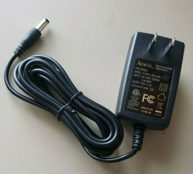 Ameda Swathing Mode Power Supply Model # DYS612-090130W-1 Output: 9.0V..1.3A Connection Split/Duplication: 1:3 Type: Ameda Swathing Mode Power Supply Model # DYS612-090130W-1 Output: 9.0V..1.3A Connection Split/Duplication: 1:3 Type: