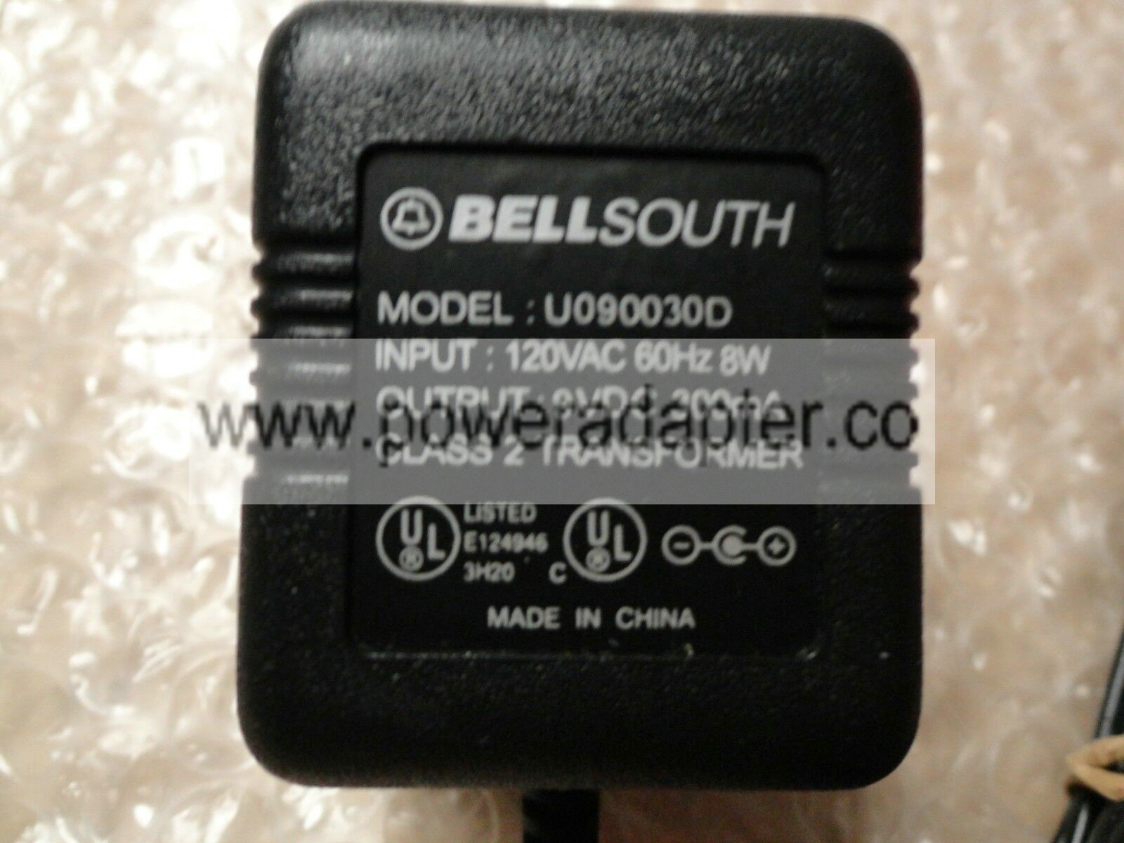 Original OEM Bell South Adapter Model : U090030D 9VDC 300mA Original OEM Bell South Adapter Model : U090030D 9VDC 30 Original OEM Bell South Adapter Model : U090030D 9VDC 300mA Original OEM Bell South Adapter Model : U090030D 9VDC 30