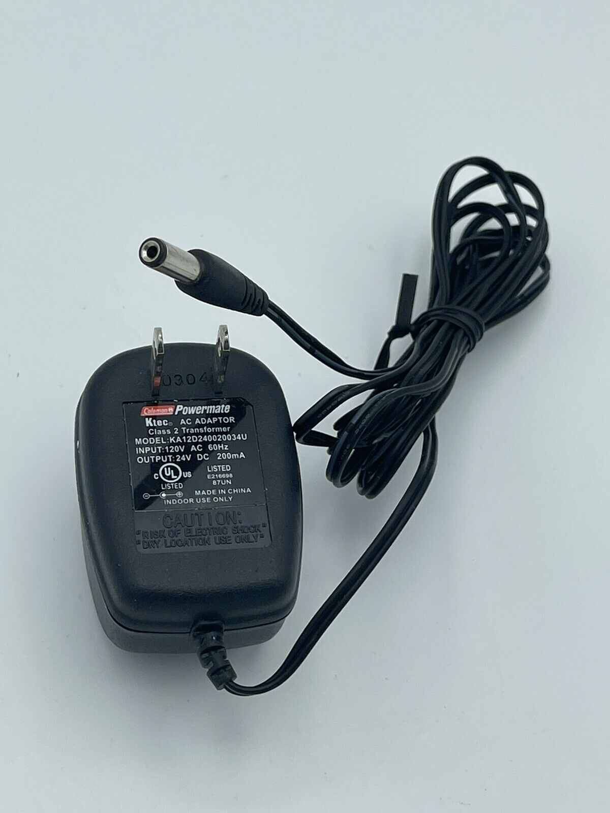 Coleman OEM AC/DC Power Adapter For KA12D240020034U 24v 200ma Brand: Coleman Type: AC/DC Adapter Features: new MPN: Coleman OEM AC/DC Power Adapter For KA12D240020034U 24v 200ma Brand: Coleman Type: AC/DC Adapter Features: new MPN: