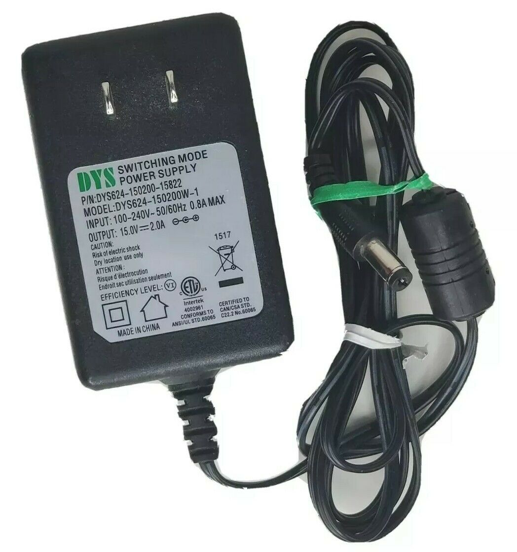 DYS Switching Mode Power Supply 15V 2.0A DYS624-150200W-1 15822 Compatible Brand: Universal Connection Split/Duplicat DYS Switching Mode Power Supply 15V 2.0A DYS624-150200W-1 15822 Compatible Brand: Universal Connection Split/Duplicat