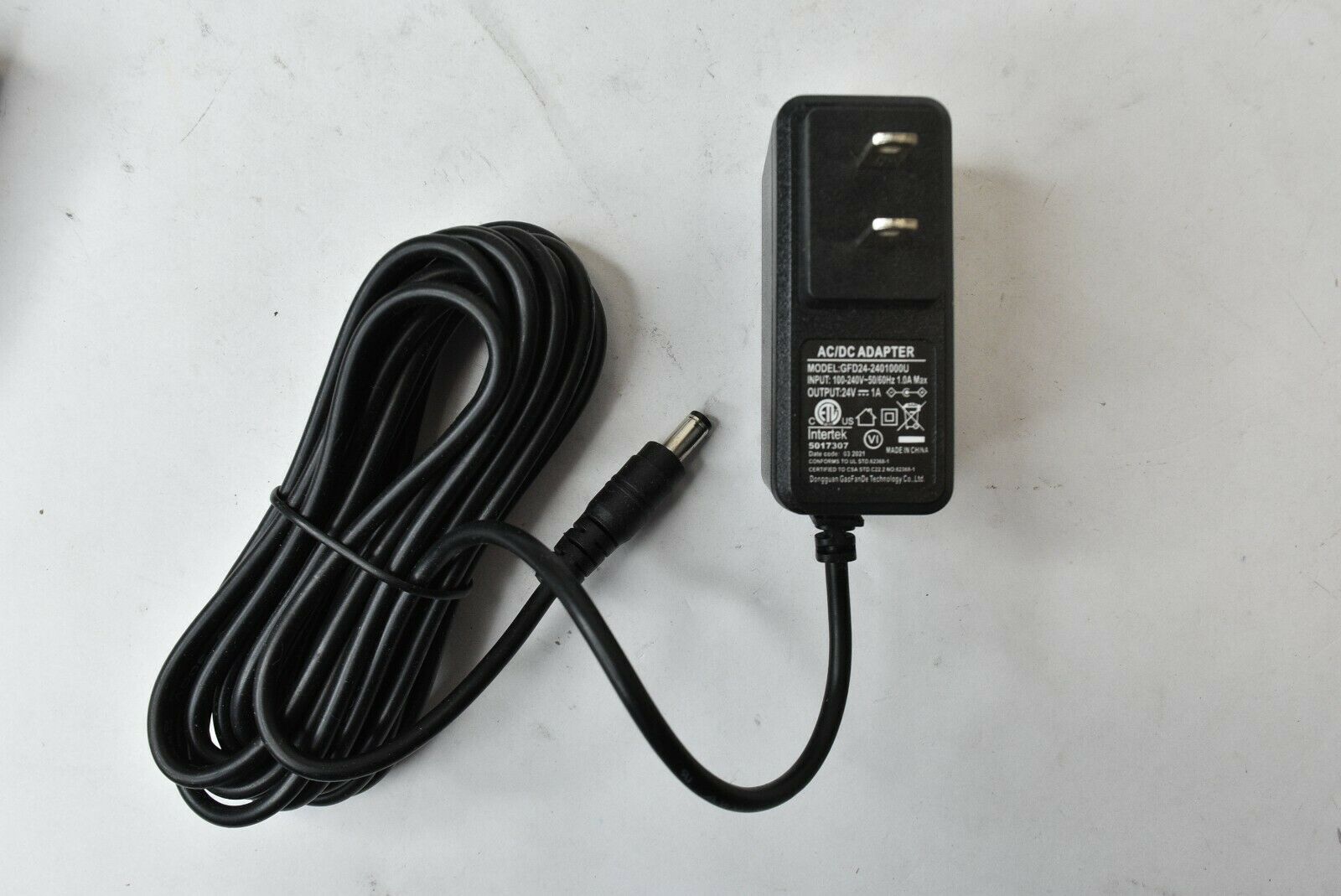 Dongguan GaoFanDe Power Supply Adapter Unit GFD24-2401000U 24V 1A Type: Adapter Features: Powered Output Voltage: 2 Dongguan GaoFanDe Power Supply Adapter Unit GFD24-2401000U 24V 1A Type: Adapter Features: Powered Output Voltage: 2