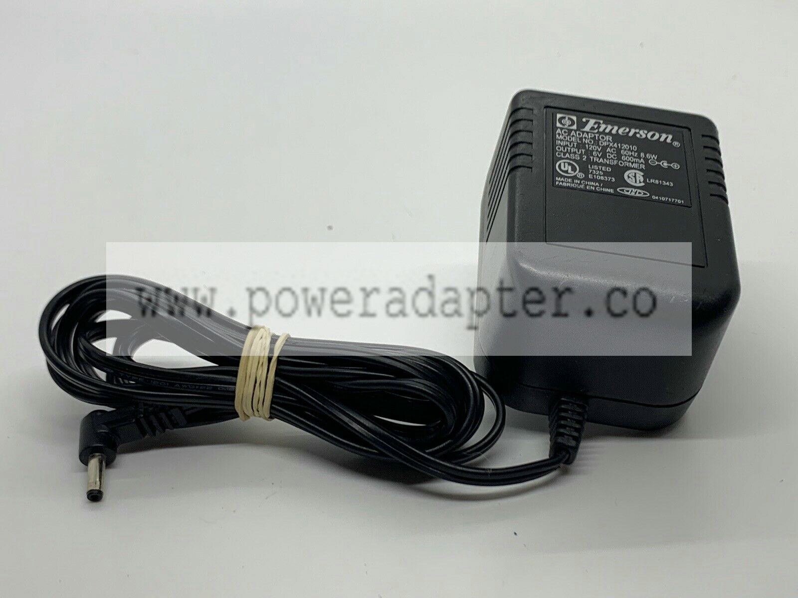 Emerson DPX412010 6v DC Adapter Power Supply Brand: Emerson MPN: Does Not Apply Output Voltage: 6V Please see the Emerson DPX412010 6v DC Adapter Power Supply Brand: Emerson MPN: Does Not Apply Output Voltage: 6V Please see the
