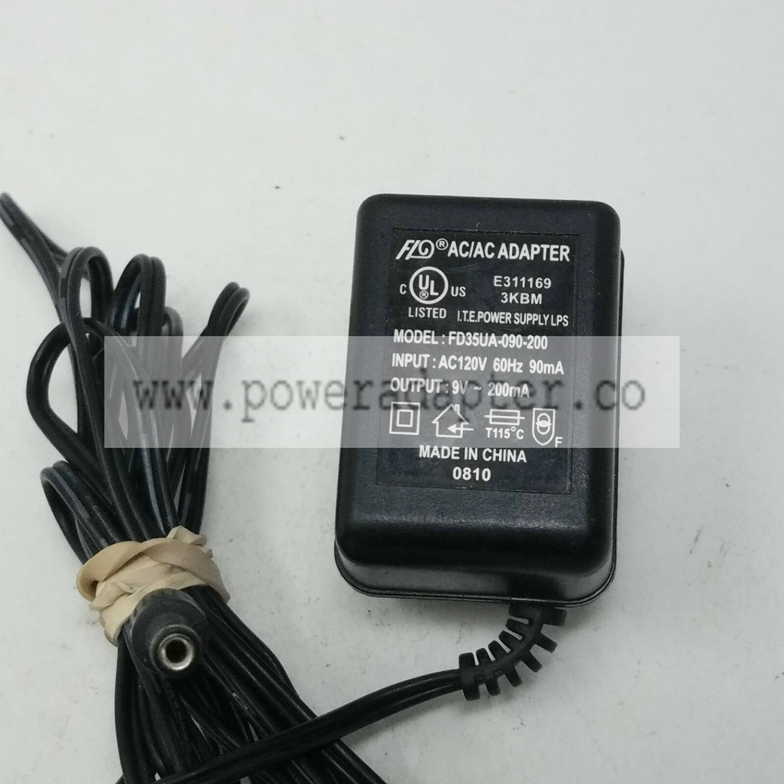 Flo AC Adapter Power Supply FD35UA-090-200 Output 9V 200mA Brand: Flo MPN: FD35UA-090-200 Model: FD35UA-090-200 Ou Flo AC Adapter Power Supply FD35UA-090-200 Output 9V 200mA Brand: Flo MPN: FD35UA-090-200 Model: FD35UA-090-200 Ou