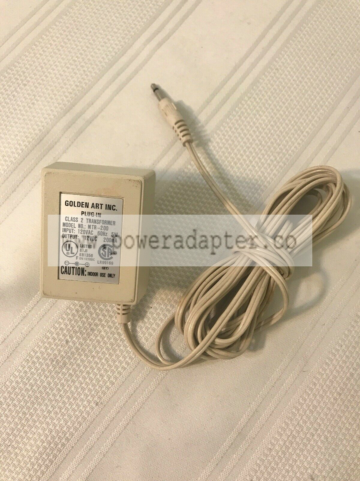 Golden Art AC Adapter MTR-200 Class 2 Transformer Power Supply Output: 12V 200mA Description Item is in very good c Golden Art AC Adapter MTR-200 Class 2 Transformer Power Supply Output: 12V 200mA Description Item is in very good c