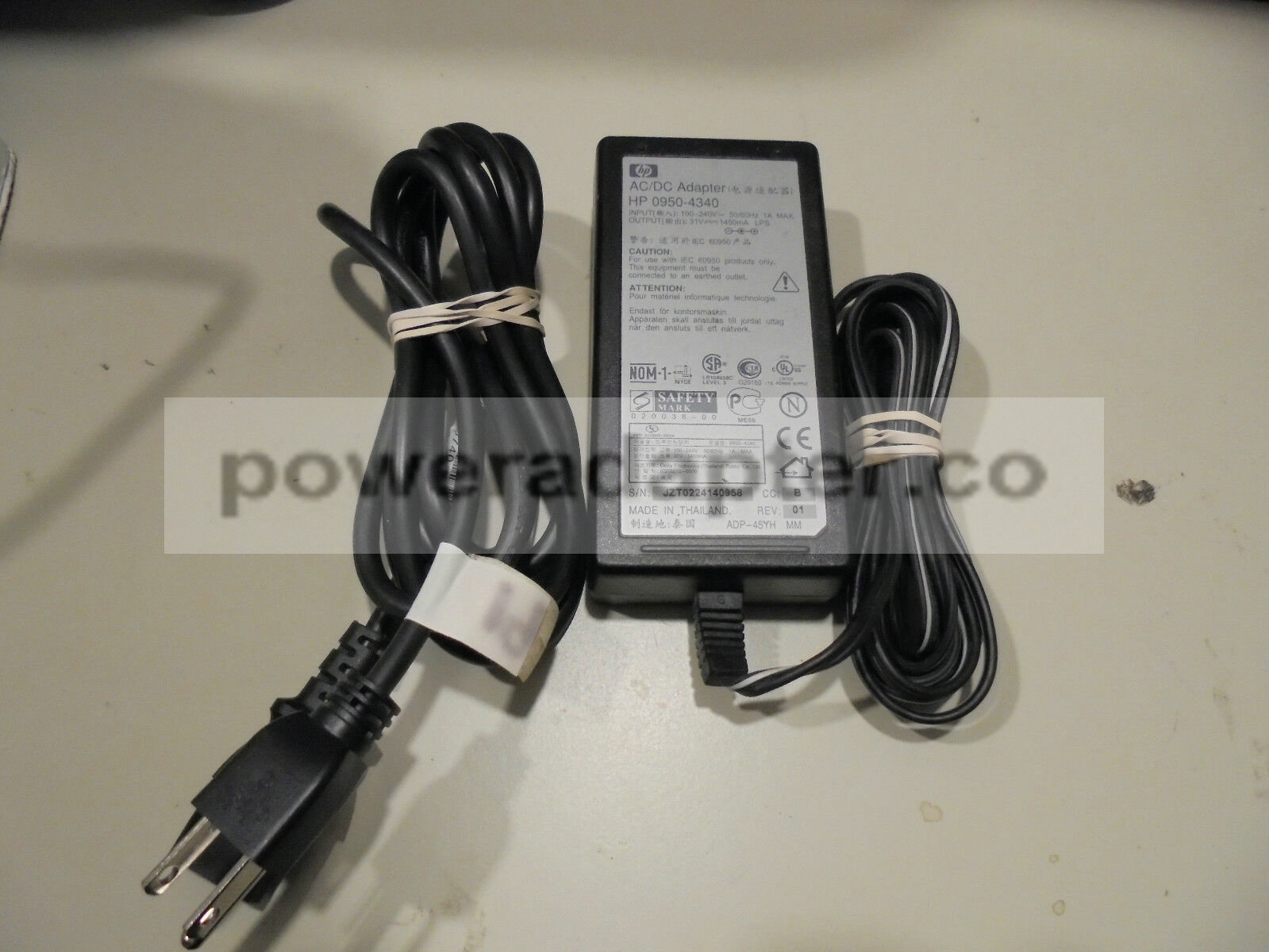 HP 0950-4340 AC-DC Adapter with Power Cord Tested Condition: new Brand: HP MPN: 0950-4340 HP 0950-4340 AC-DC Adapter with Power Cord Tested Condition: new Brand: HP MPN: 0950-4340