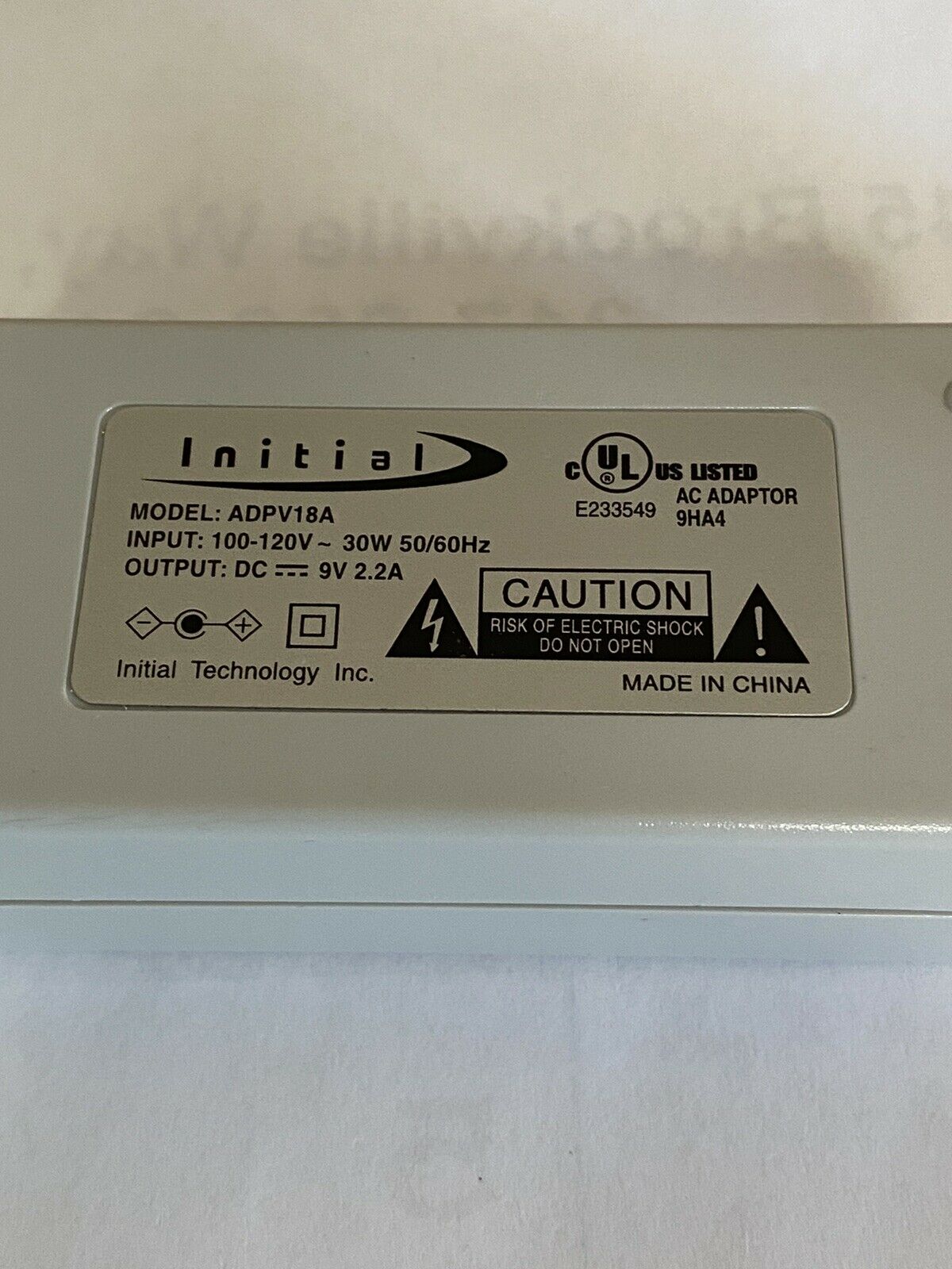 Intial AC Adapter Charger ADPV18A DVD Player Power Cord Brand: Intial Compatible Brand: Intial Type: AC/AC Adapte Intial AC Adapter Charger ADPV18A DVD Player Power Cord Brand: Intial Compatible Brand: Intial Type: AC/AC Adapte