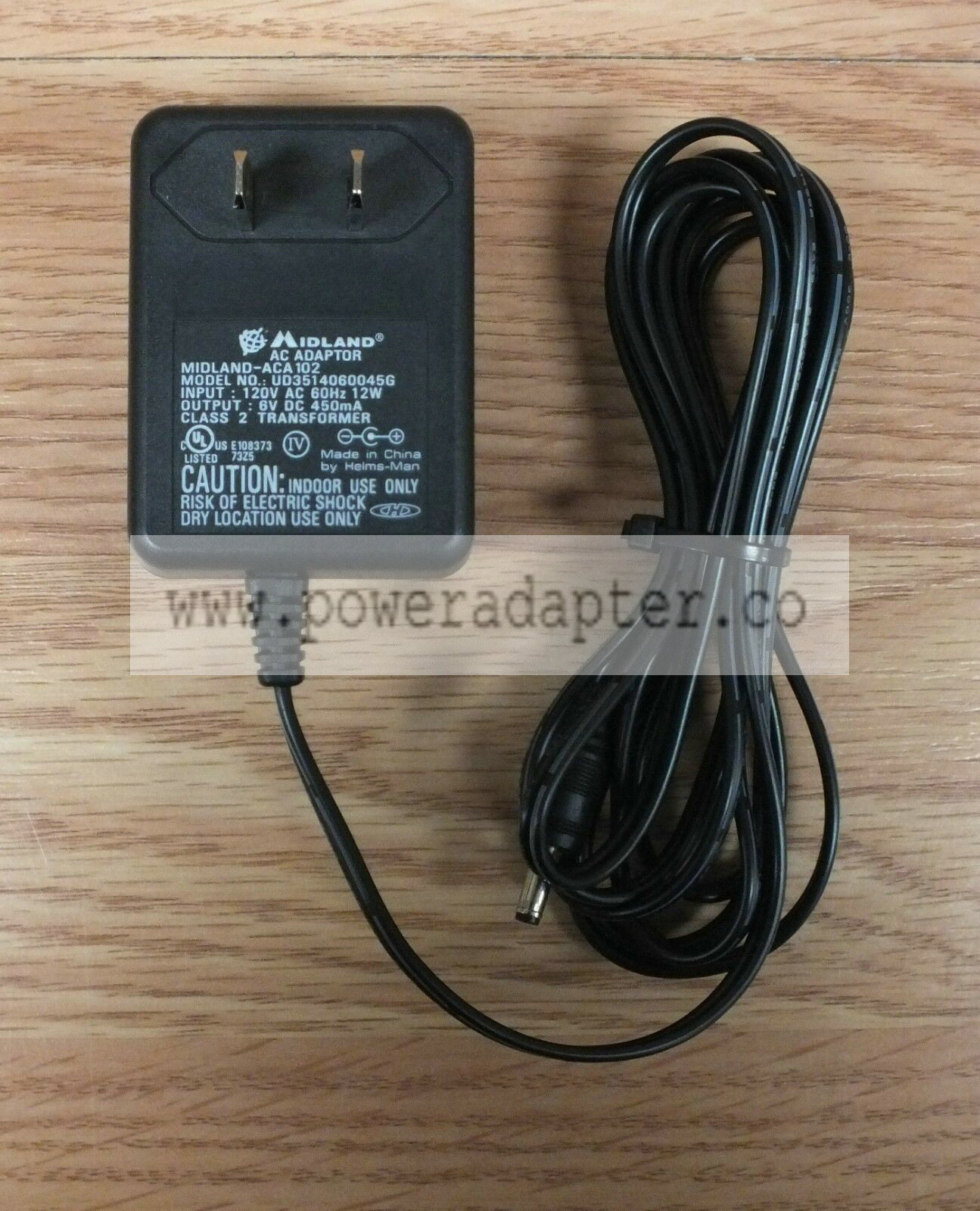 Midland ACA102 (UD3514060045G) 6V DC 450mA Class 2 Transformer AC Adapter *READ* Modified Item: No Brand: Midland Non Midland ACA102 (UD3514060045G) 6V DC 450mA Class 2 Transformer AC Adapter *READ* Modified Item: No Brand: Midland Non