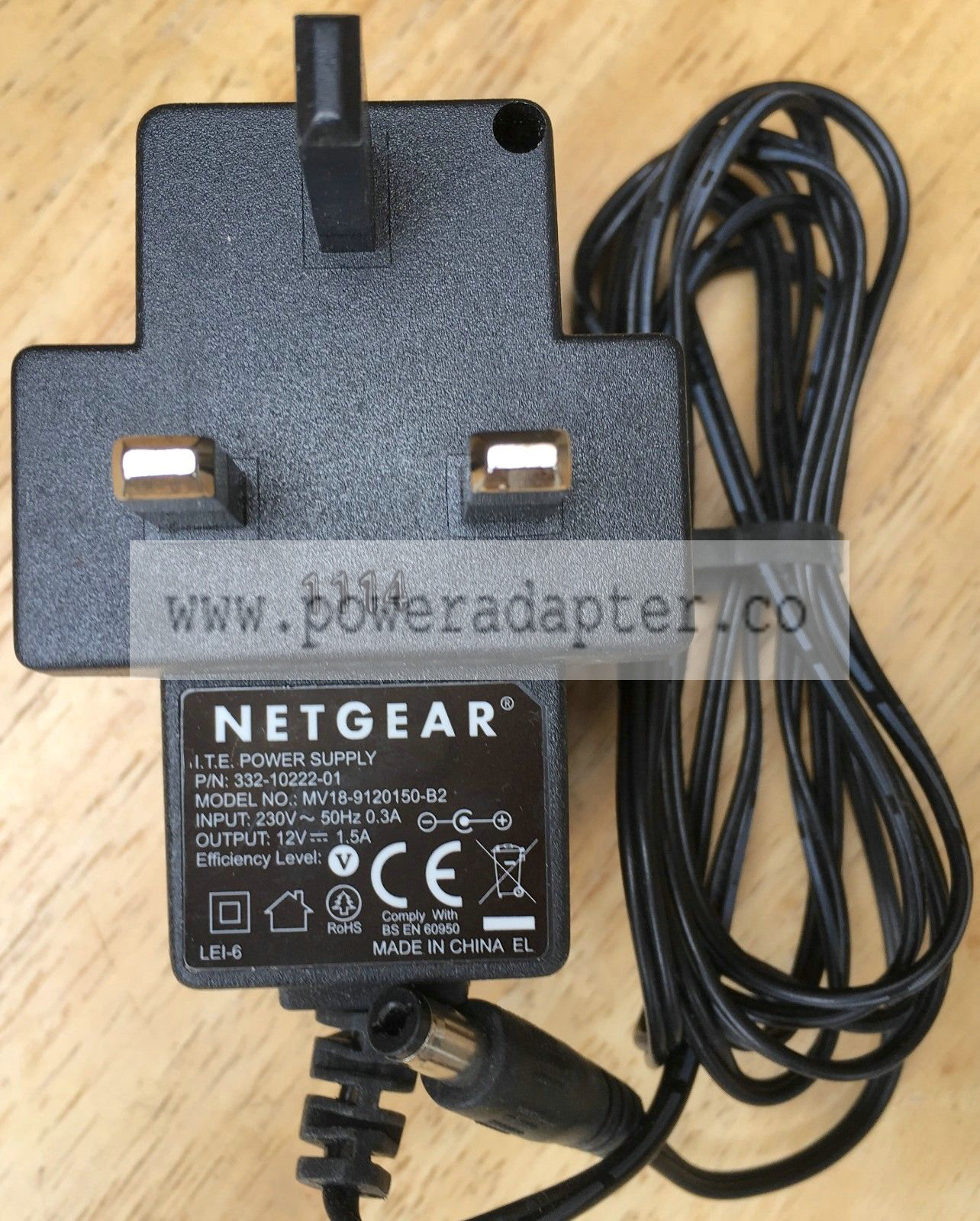 Netgear 12v DC 1.5A MV18-9120150-B2 PSU Power Supply mains adaptor Netgear 12v DC 1.5A MV18-9120150-B2 PSU PART Power Netgear 12v DC 1.5A MV18-9120150-B2 PSU Power Supply mains adaptor Netgear 12v DC 1.5A MV18-9120150-B2 PSU PART Power