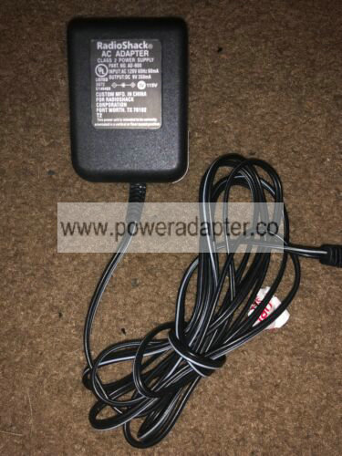 Radio Shack AC Adapter AD-600 120V DC 60mA 9V 60HZ Brand: Radio Shack Type: AC Adapter Model: JOD-41U-02 MPN: J Radio Shack AC Adapter AD-600 120V DC 60mA 9V 60HZ Brand: Radio Shack Type: AC Adapter Model: JOD-41U-02 MPN: J