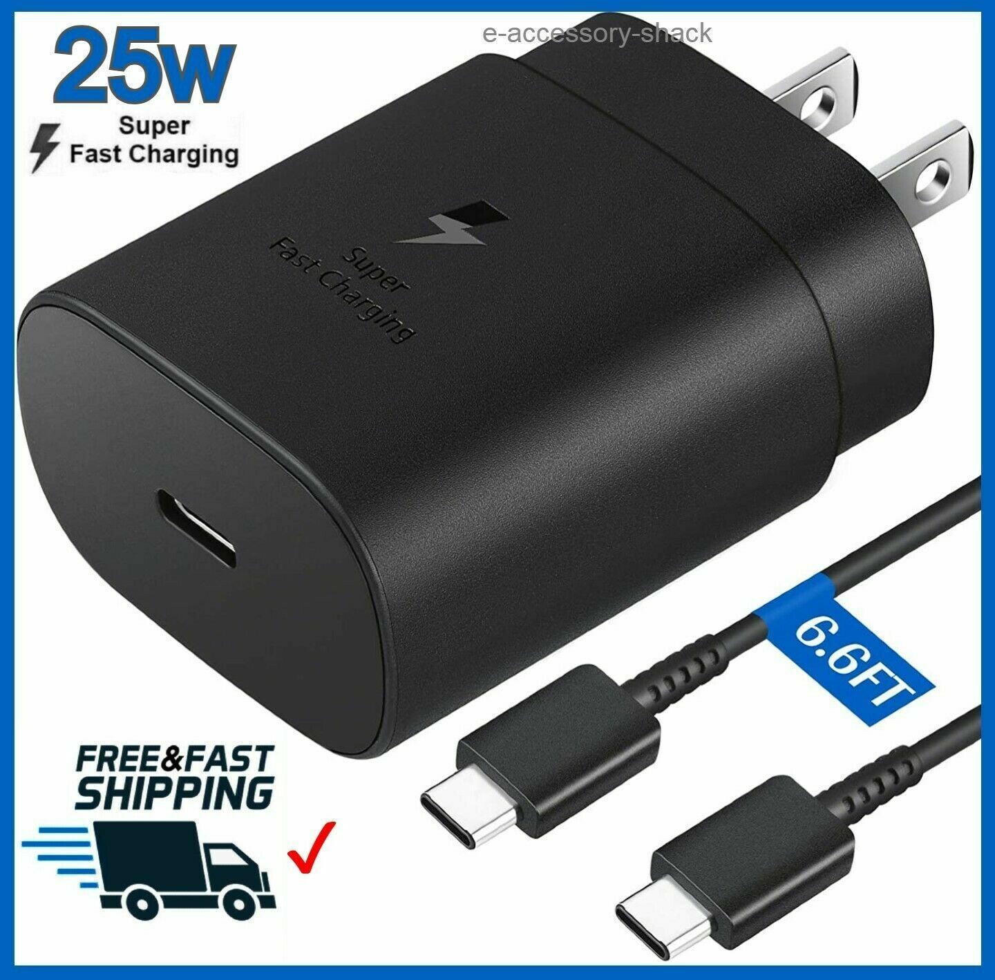 25w Type USB-C Super Fast Wall Charger+6FT Cable For Samsung Galaxy S22+Ultra 5G Custom Bundle: Yes Items Included: W 25w Type USB-C Super Fast Wall Charger+6FT Cable For Samsung Galaxy S22+Ultra 5G Custom Bundle: Yes Items Included: W