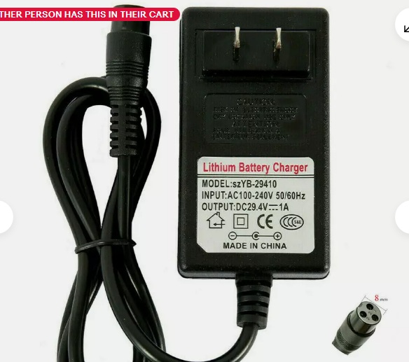 Replacement Hoverboard Power Charger 29.4V 1A for FY0422941500 Rave by Jetson US 29.4V AC/DC Adapter Compatible with Je Replacement Hoverboard Power Charger 29.4V 1A for FY0422941500 Rave by Jetson US 29.4V AC/DC Adapter Compatible with Je