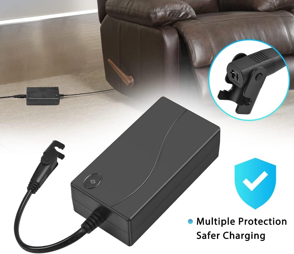 Power Recliner Power Supply, AC/DC Switching Power Supply Transformer with AC Power Wall Cord 29V 2A Adapter Compatible Power Recliner Power Supply, AC/DC Switching Power Supply Transformer with AC Power Wall Cord 29V 2A Adapter Compatible