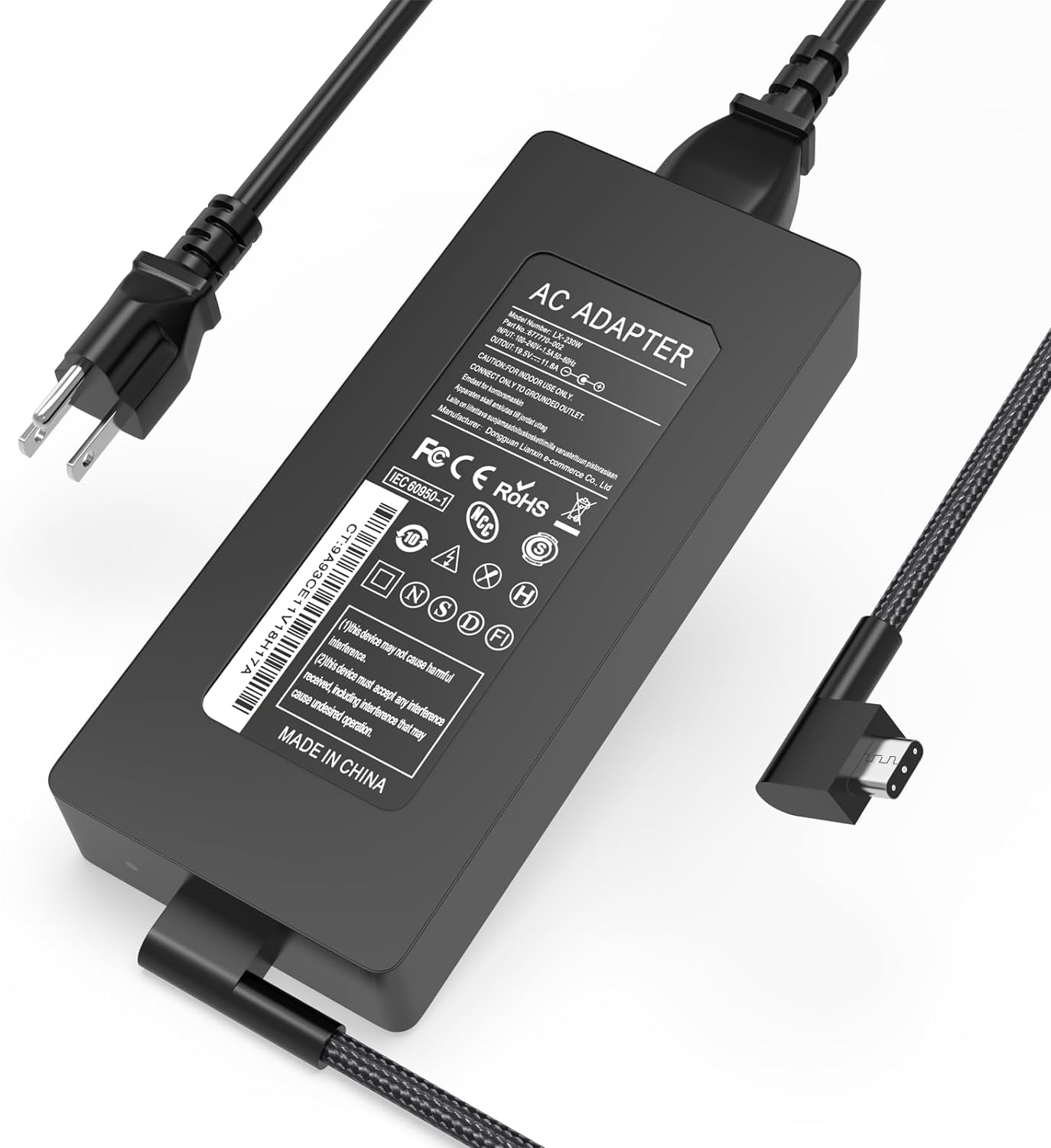 230W Razer Blade Charger Replacement 3-Prong 19.5V 11.8A for Razer Blade 14 15 RC30-0248 RZ09-0328 RZ09-0369 Razer Blade 230W Razer Blade Charger Replacement 3-Prong 19.5V 11.8A for Razer Blade 14 15 RC30-0248 RZ09-0328 RZ09-0369 Razer Blade