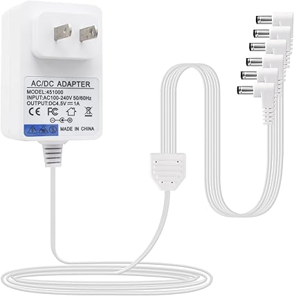 4.5V Power Adapter Compatible with Lemax Lighted Accessory AC DC Power Adapter for Christmas Halloween Village Mini Ligh 4.5V Power Adapter Compatible with Lemax Lighted Accessory AC DC Power Adapter for Christmas Halloween Village Mini Ligh