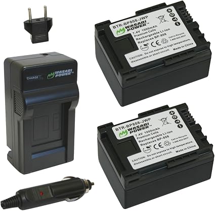 Power BP-807, BP-808, BP-809 Battery (2-Pack) and Charger for Canon FS21, FS22, FS31, FS40, FS200, FS300, FS400, VIXIA H Power BP-807, BP-808, BP-809 Battery (2-Pack) and Charger for Canon FS21, FS22, FS31, FS40, FS200, FS300, FS400, VIXIA H