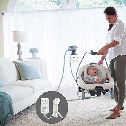 Power Cord Replacement for Graco Baby Swing DuoGlider, DuetSoothe, Dreamglider, Simple Sway, Sweetpeace Charger 5V AC Ad Power Cord Replacement for Graco Baby Swing DuoGlider, DuetSoothe, Dreamglider, Simple Sway, Sweetpeace Charger 5V AC Ad