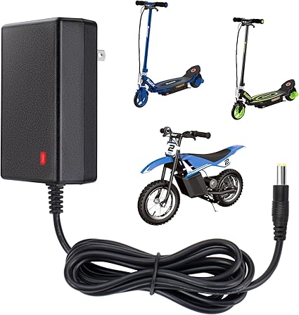 12v Charger for Razor Power Core E90 Charger for Electric Scooter Black Label Powercore E90 E95 12V Kids Ride On MX125 D 12v Charger for Razor Power Core E90 Charger for Electric Scooter Black Label Powercore E90 E95 12V Kids Ride On MX125 D