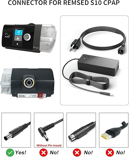 Replacement Resmed Airsense 10 Power Supply Compatible with Resmed Airsense 10 S10 AirCurve 10 Series CPAP and BiPAP Mac Replacement Resmed Airsense 10 Power Supply Compatible with Resmed Airsense 10 S10 AirCurve 10 Series CPAP and BiPAP Mac