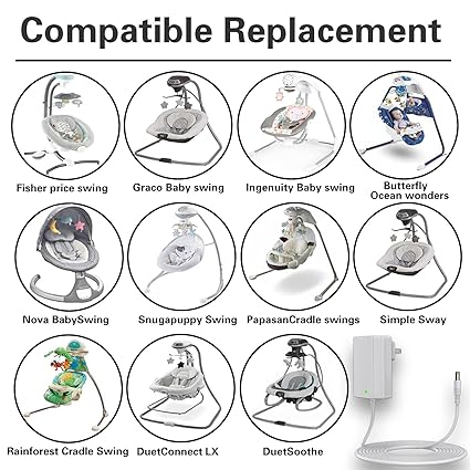 Baby Swing Power Cord USB,Baby Swing Charger USB,Compatible with Ingenuity Swing for InLighten,InLighten Soothing,Anyway Baby Swing Power Cord USB,Baby Swing Charger USB,Compatible with Ingenuity Swing for InLighten,InLighten Soothing,Anyway