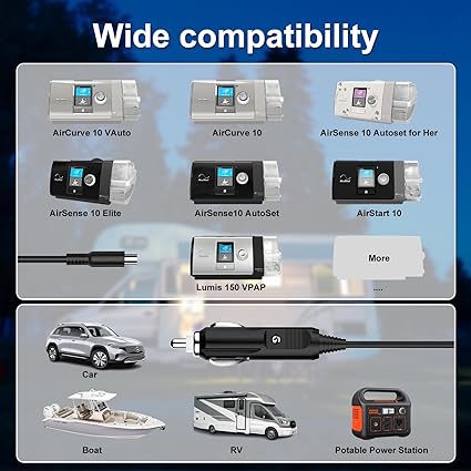 for Resmed Airsense 10 DC Adapter Converter 12V Power Cord for Air Sense S10 AirCurve 10 BiPAP Machine 370006 370001 372 for Resmed Airsense 10 DC Adapter Converter 12V Power Cord for Air Sense S10 AirCurve 10 BiPAP Machine 370006 370001 372