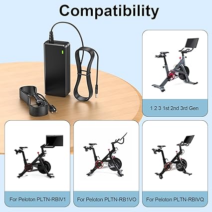 Power Cord for Peloton Exercise Bike 12V 4.17A Power Supply Charger Replacement UL Listed AC Adapter for Peloton PLTN-RB Power Cord for Peloton Exercise Bike 12V 4.17A Power Supply Charger Replacement UL Listed AC Adapter for Peloton PLTN-RB